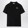 Burberry Black cotton piqué polo shirt