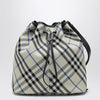 Burberry Medium bucket bag with Lichen-colour Check pattern