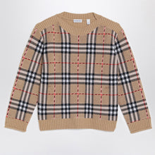  Burberry Beige check wool pullover