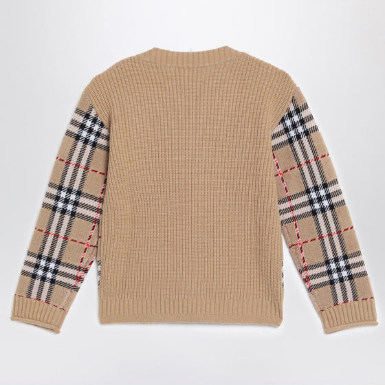 Burberry Beige check wool pullover
