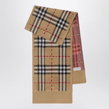  Burberry Sand-colored scarf with Check pattern