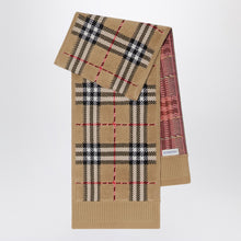 Burberry Sand-colored scarf with Check pattern