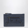 Balenciaga Le City long blue card holder and coin purse