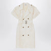 Burberry Ivory trench dress in viscose