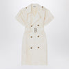 Burberry Ivory trench dress in viscose