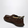 Burberry Brown Loafers with Check Trim