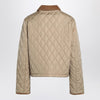 Burberry Cropped beige quilted nylon jacket