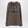 Burberry Half-zip jacket with Check pattern in silk blend