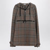 Burberry Half-zip jacket with Check pattern in silk blend