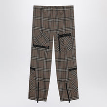  Burberry Cargo pants check pattern in silk blend
