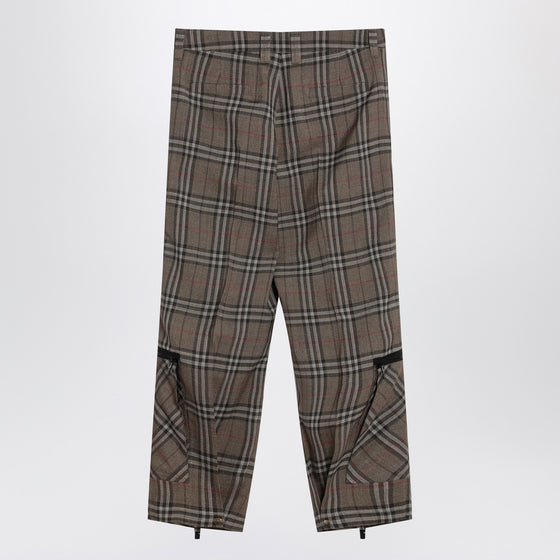 Burberry Cargo pants check pattern in silk blend