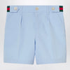 GUCCI Shorts sky blue with Web ribbon