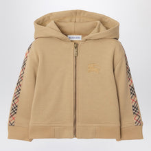  Burberry Beige cotton terry zip sweatshirt