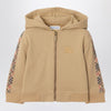 Burberry Beige cotton terry zip sweatshirt