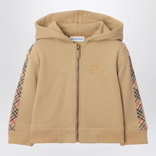  Burberry Beige cotton terry zip sweatshirt