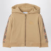 Burberry Beige cotton terry zip sweatshirt