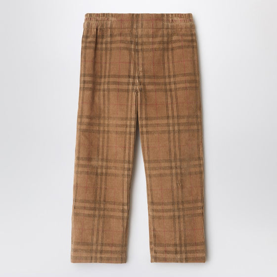 Burberry Check-pattern trousers in corduroy