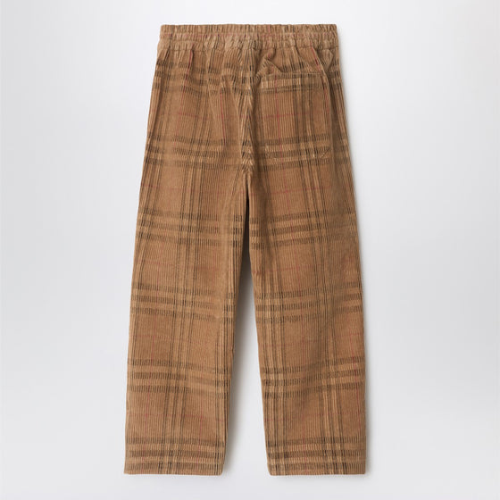 Burberry Check-pattern trousers in corduroy