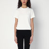 Burberry White T-shirt with check pattern detail