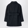 Burberry Single-breasted navy blue cotton trench coat