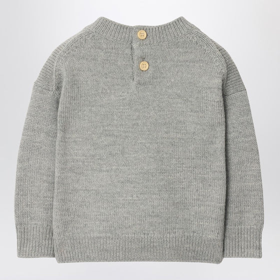 Burberry Grey jumper in wool with Thomas bear and friends