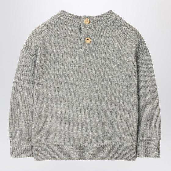 Burberry Grey jumper in wool with Thomas bear and friends