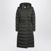 Burberry Dark green double-breasted padded coat with belt