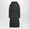 Burberry Dark green double-breasted padded coat with belt