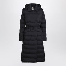  Burberry Black double-breasted padded coat with belt