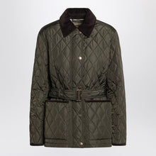  Burberry Dark green quilted nylon jacket
