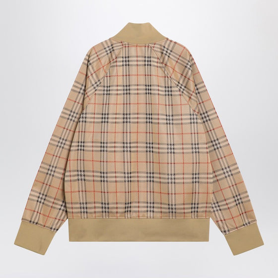 Burberry Beige sweatshirt with Check motif in jacquard