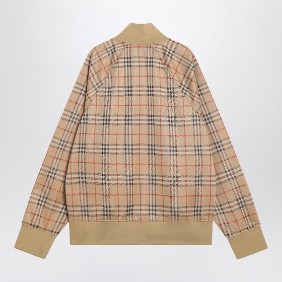 Burberry Beige sweatshirt with Check motif in jacquard
