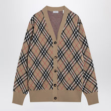  Burberry Wool and mohair blend check cardigan