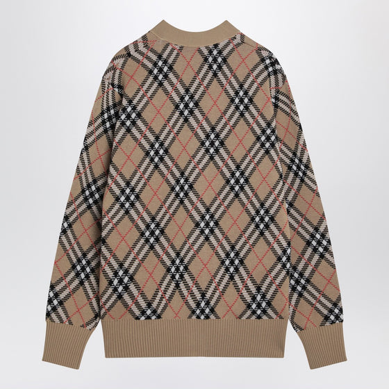 Burberry Wool and mohair blend check cardigan