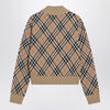 Burberry Check wool zip-up cardigan