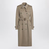 Burberry Beige mélange double-breasted cashmere coat