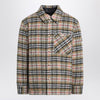 Burberry Beige checked wool shirt jacket