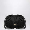 Burberry Reversible pouch in black nylon with Check pattern
