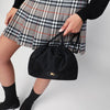 Burberry Reversible pouch in black nylon with Check pattern