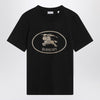 Burberry Black T-shirt with Equestrian Knight Design
