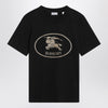 Burberry Black T-shirt with Equestrian Knight Design