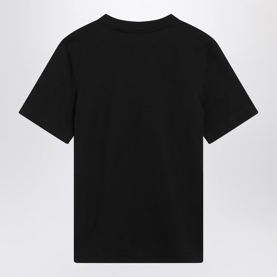 Burberry Black T-shirt with Equestrian Knight Design