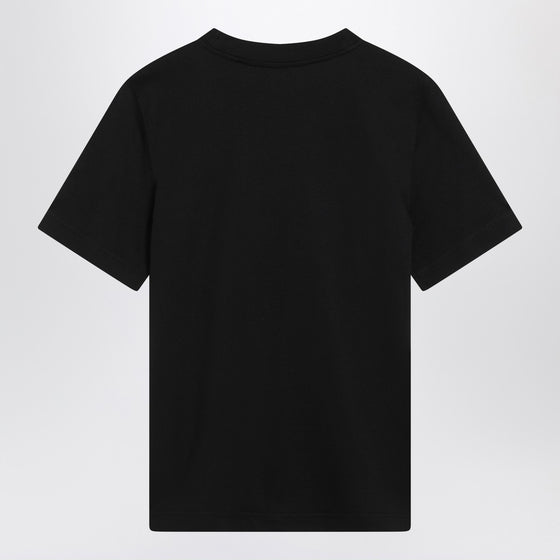 Burberry Black T-shirt with Equestrian Knight Design