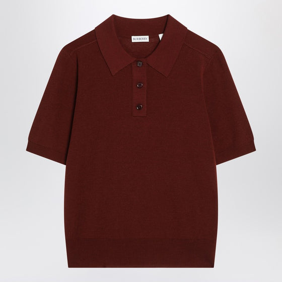Burberry Bordeaux wool polo shirt