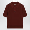Burberry Bordeaux wool polo shirt