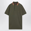 GUCCI Moss green polo in cotton blend