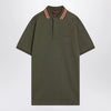 GUCCI Moss green polo in cotton blend