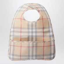  Burberry Light beige bib with Check pattern