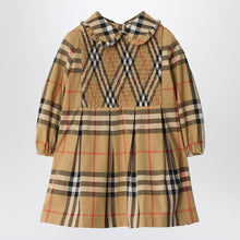  Burberry Check-pattern dress in cotton poplin