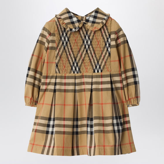 Burberry Check-pattern dress in cotton poplin